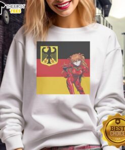 Pretty Asuka Germany anime sweatshirt featuring vibrant colors and detailed graphics inspired by popular anime characters.