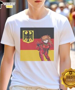 Pretty Asuka Germany Anime T-Shirt featuring vibrant design and character detail for anime fans and fashion lovers.