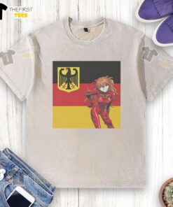 Pretty Asuka Germany Anime washed t-shirt featuring vibrant graphics and a comfortable fit, perfect for anime fans.
