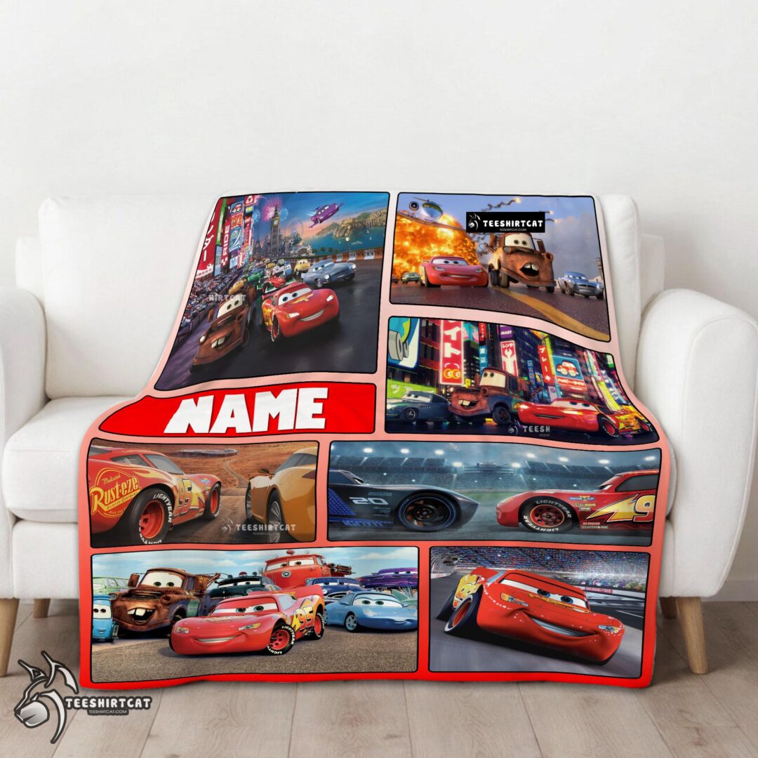 Pretty Awesome Disney Pixar Cars Collage Blanket Fleece Customized Blanket-mk-01