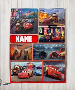 Pretty Awesome Disney Pixar Cars Collage Blanket Fleece Customized Blanket