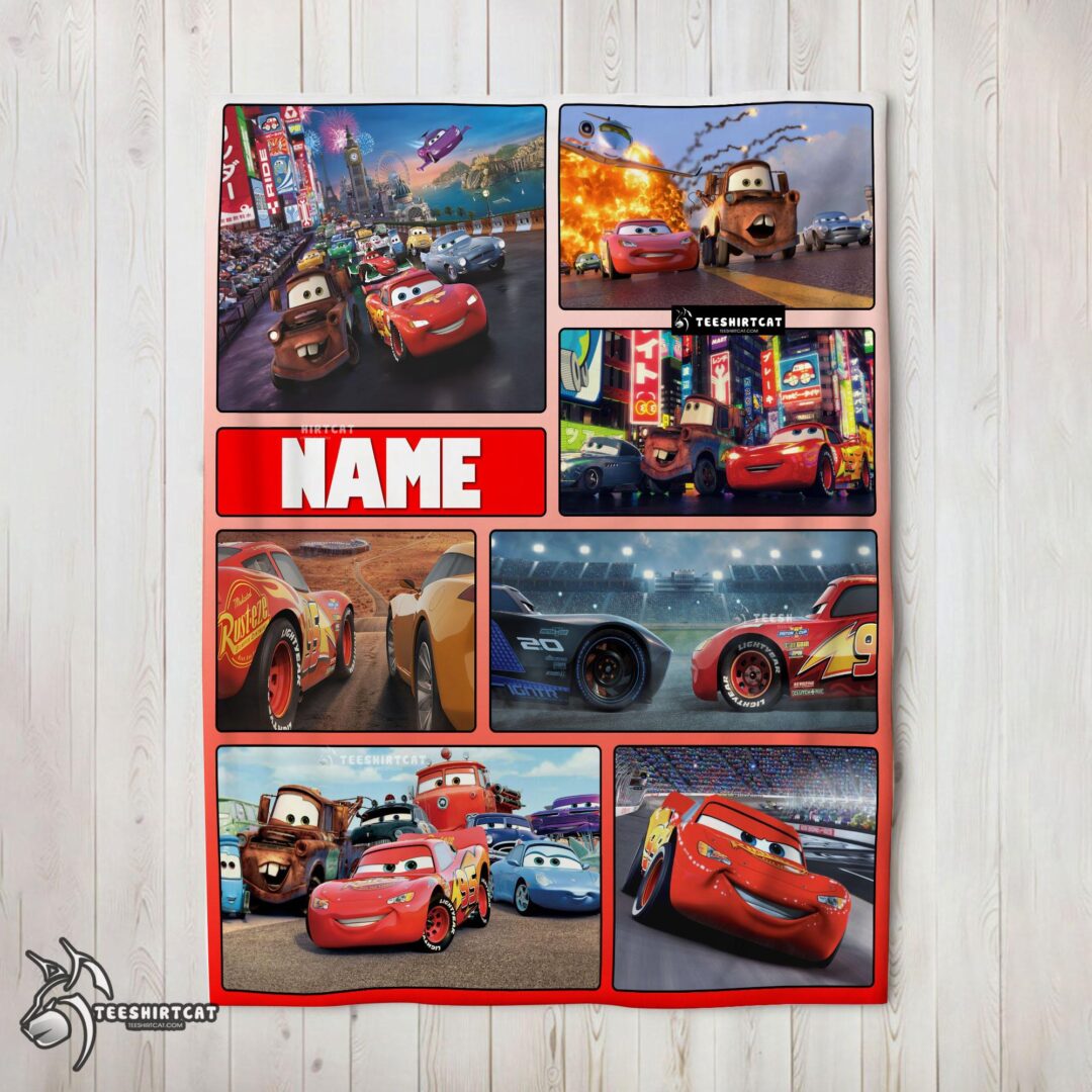 Pretty Awesome Disney Pixar Cars Collage Blanket Fleece Customized Blanket-mk-02