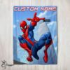 Pretty Awesome Spider Man City Swing Blanket Fleece Customized Blanket