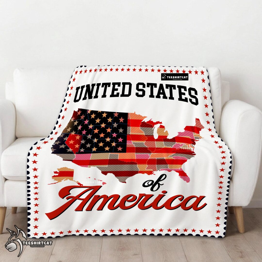 Pretty Awesome United States Of America Blanket Fleece Blanket-mk-01