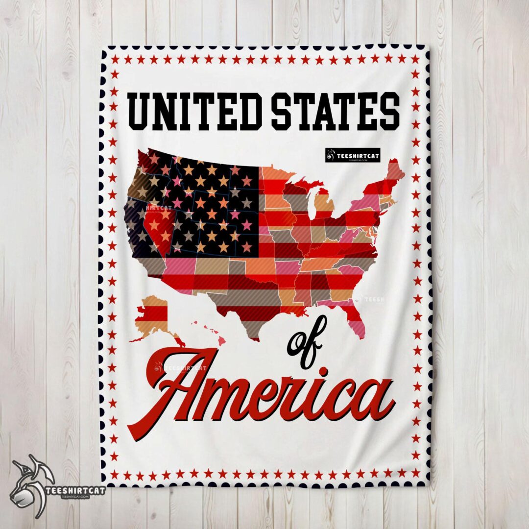 Pretty Awesome United States Of America Blanket Fleece Blanket-mk-02