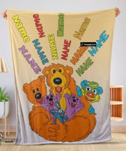 Pretty Bear In The Big Blue House Cartoon Blanket Fleece Customized Blanket