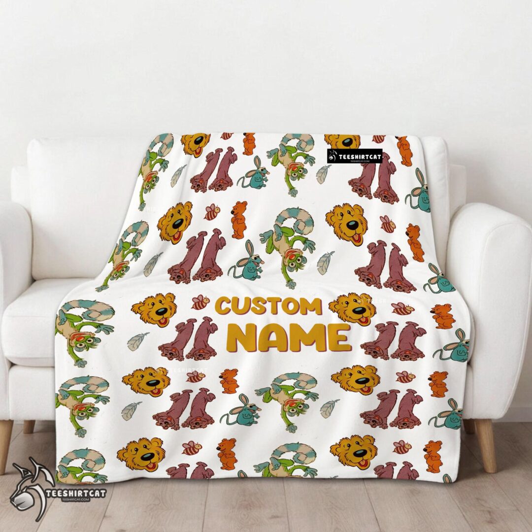 Pretty Bear in the Big Blue House Cute Character Blanket Fleece Customized Blanket-mk-01