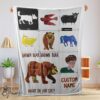Pretty Brown Bear Brown Bear What Do You See Blanket Fleece Customized Blanket