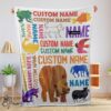Pretty Brown Bear Brown Bear What Do You See Gift Blanket Fleece Customized Blanket