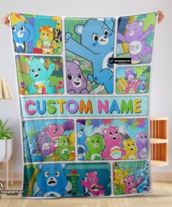 Pretty Care Bears Friends Blanket Fleece Customized Blanket
