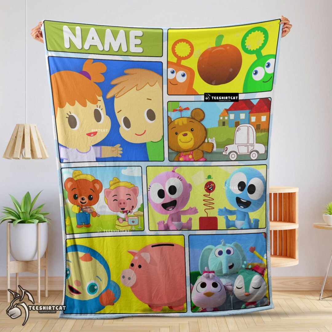 Pretty Cartoon Baby First TV Quilt Velveteen Cute Blanket Fleece Customized Blanket-mk-01