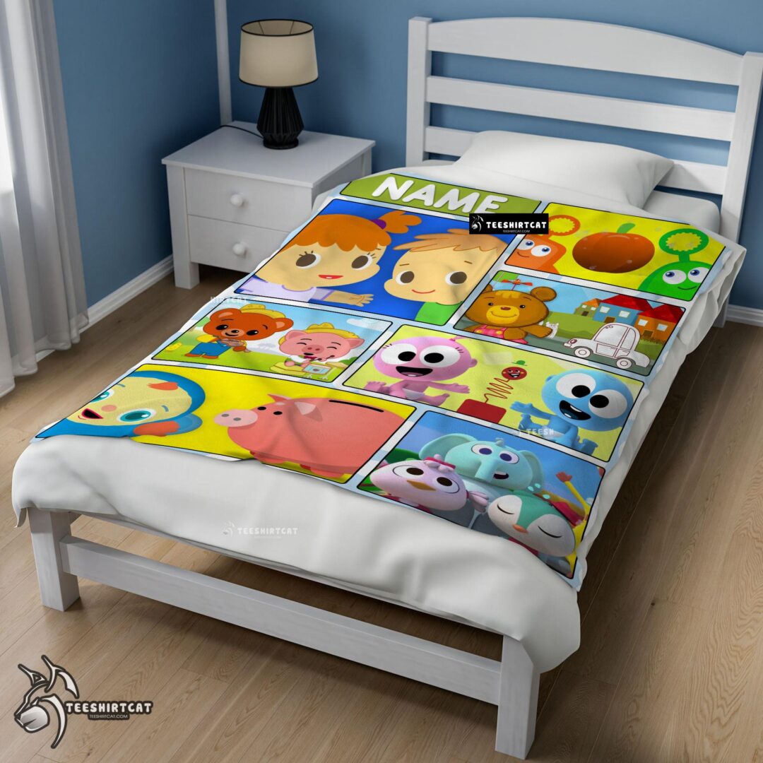 Pretty Cartoon Baby First TV Quilt Velveteen Cute Blanket Fleece Customized Blanket-mk-02