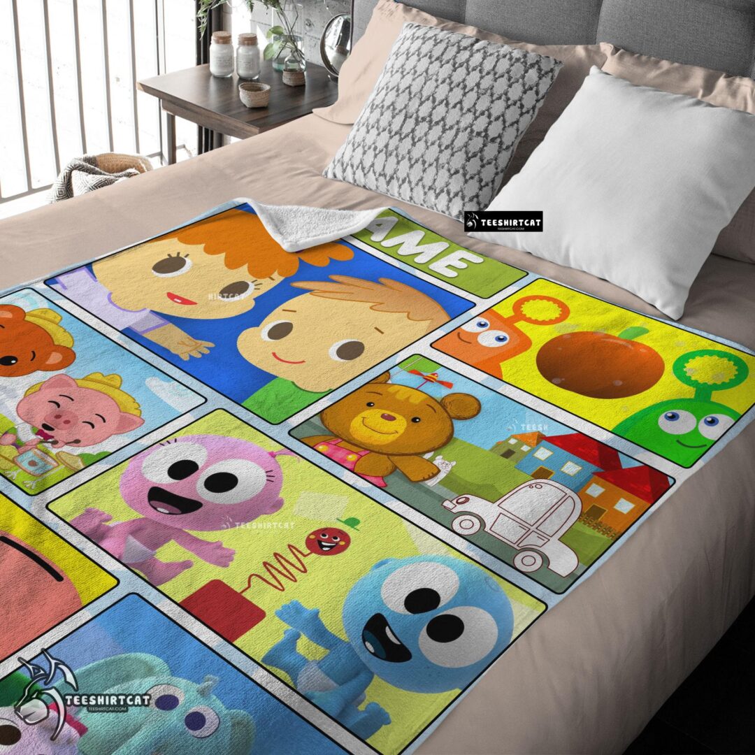 Pretty Cartoon Baby First TV Quilt Velveteen Cute Blanket Fleece Customized Blanket-mk-03