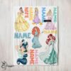 Pretty Cartoon Disney Princess Blanket Fleece Customized Blanket