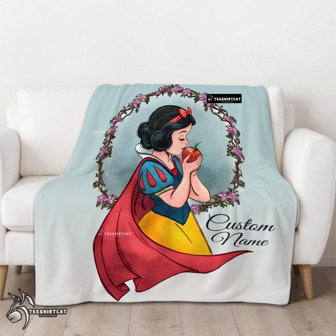 Pretty Cartoon Disney Snow White Princess Blanket Fleece Customized Blanket