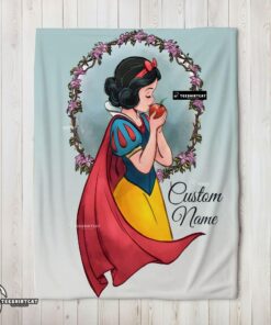 Pretty Cartoon Disney Snow White Princess Blanket Fleece Customized Blanket
