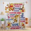 Pretty Cartoon Disney Winnie The Pooh With Friends Blanket Fleece Customized Blanket