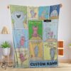 Pretty Cartoon Elephant & Piggie Blanket Fleece Customized Blanket