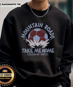 Cozy Pretty Colorado Rapids Mountain Roads sweatshirt, perfect for outdoor adventures and chilly weather.
