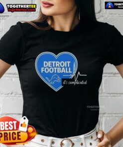 Pretty Detroit Lions Football Heartbeat tee for ladies, showcasing a stylish design for passionate fans.