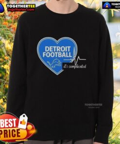 Pretty Detroit Lions Football Heartbeat sweatshirt featuring a stylish design perfect for fans and game day attire.