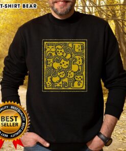 Cozy Pretty Doodle Cats Sweatshirt featuring colorful cat designs, perfect for feline lovers and casual wear.