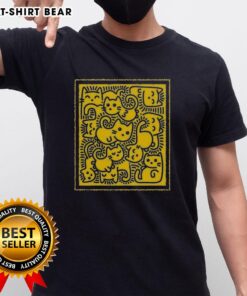 Pretty Doodle Cats T-Shirt featuring colorful cat illustrations and playful designs perfect for cat lovers.