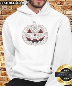 Pretty Doodle Pumpkin Hoodie featuring a vibrant pumpkin design, perfect for autumn fashion and cozy seasonal wear.