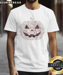 Pretty Doodle Pumpkin T-Shirt featuring a charming pumpkin illustration perfect for fall and Halloween festivities.