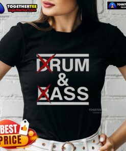 Stylish 'Pretty Drum and Bass Rum Ass' ladies tee featuring vibrant design and comfortable fit for music lovers.