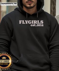 Pretty Flygirls Est. 2014 hoodie featuring a stylish Flygirls stamp design, perfect for trendy streetwear enthusiasts.