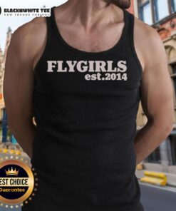 Pretty Flygirls Est. 2014 Flygirls Stamp Tank Top in vibrant colors, perfect for casual summer wear.