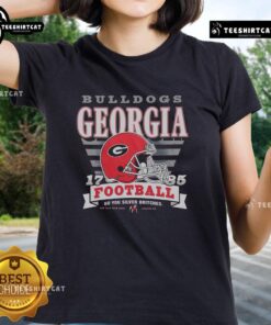 Pretty Georgia Bulldogs Stripe Splash Ladies Tee featuring vibrant colors and stylish design for fans and supporters.