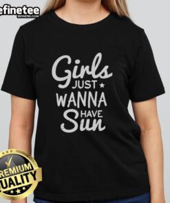 Pretty Girls Just Wanna Have Sun Christmas T-Shirt - Image 3