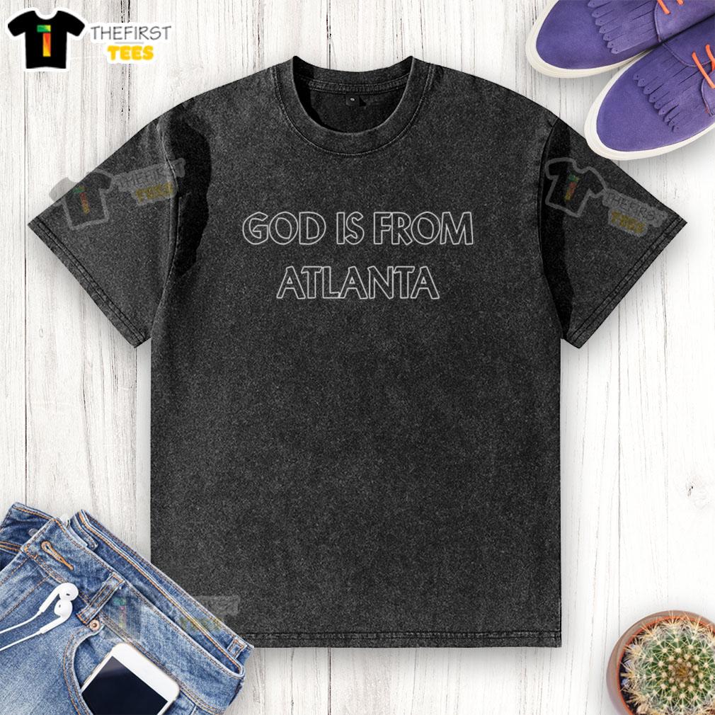 pretty-god-is-from-atlanta-washed-t-shirt Alt Text: Pretty God Is From Atlanta washed t-shirt in vibrant colors, perfect for casual wear and showcasing Atlanta pride.