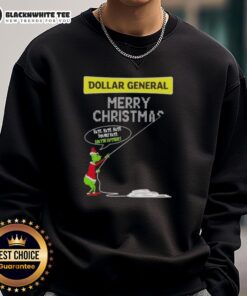 Pretty Grinch X Dollar General Merry Christmas sweatshirt featuring 'Hate Hate Hate' design in festive colors.