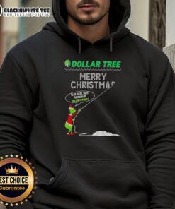 Pretty Grinch hoodie from Dollar Tree featuring 'Merry Christmas, Hate, Hate, Hate' design, perfect for festive fun.
