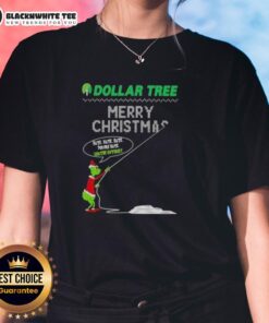 Pretty Grinch X Dollar Tree Merry Christmas ladies tee featuring 'Hate Hate Hate' slogan for festive fun.