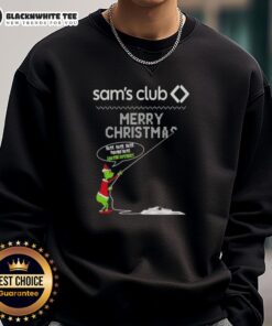 Pretty Grinch X Sam's Club Merry Christmas sweatshirt featuring 'Hate Hate Hate Loathe Entirely' design, perfect for the holidays.