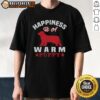 Alt Text: Pretty Happiness Is A Warm Puppy T-Shirt featuring a cute puppy graphic, perfect for dog lovers and cozy outfits.