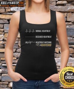 Pretty Heartbeat Watching Baltimore Ravens Tank Top featuring vibrant team colors and stylish design for fans.