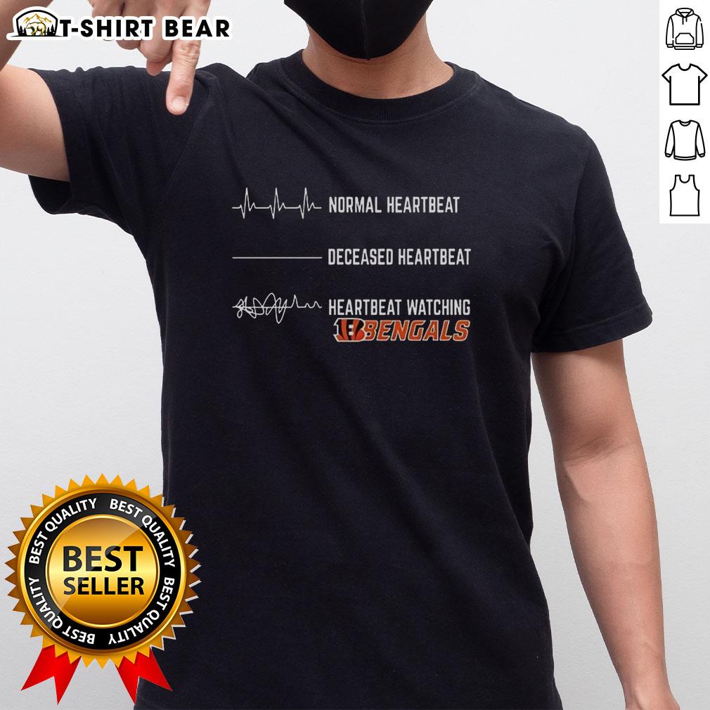 Pretty Heartbeat Watching Cincinnati Bengals T Shirt Stylish Cincinnati Bengals T-shirt featuring a pretty heartbeat design, perfect for fans and game day wear.