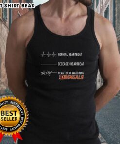 Stylish Cincinnati Bengals tank top featuring a pretty heartbeat design, perfect for fans and summer wear.