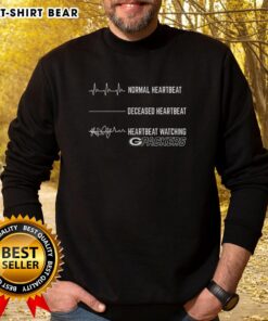 Alt Text: Stylish Pretty Heartbeat Watching Green Bay Packers Sweatshirt, perfect for fans showcasing team spirit and comfort.