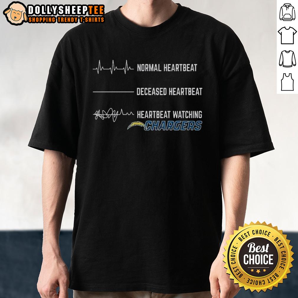 Pretty Heartbeat Watching Los Angeles Chargers T Shirt Pretty Heartbeat Watching Los Angeles Chargers T-Shirt featuring a stylish design for fans of the NFL team.