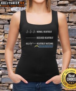 Pretty Heartbeat Watching Los Angeles Chargers Tank Top - Stylish fan apparel for NFL supporters in vibrant team colors.
