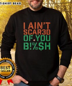 Pretty I Ain't Scared Of You Bish Sweatshirt in vibrant colors, featuring bold graphic text for a stylish statement.