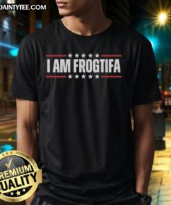 Pretty I Am Frogtifa Portland Frog Protest T-Shirt featuring a vibrant frog design for eco-conscious fashion lovers.