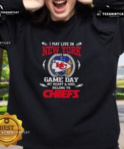 Alt Text: Cozy Kansas City Chiefs sweatshirt showcasing team spirit, perfect for Game Day in New York.