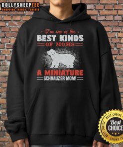 Miniature Schnauzer Mom hoodie showcasing a stylish design for proud dog moms, perfect for casual wear.
